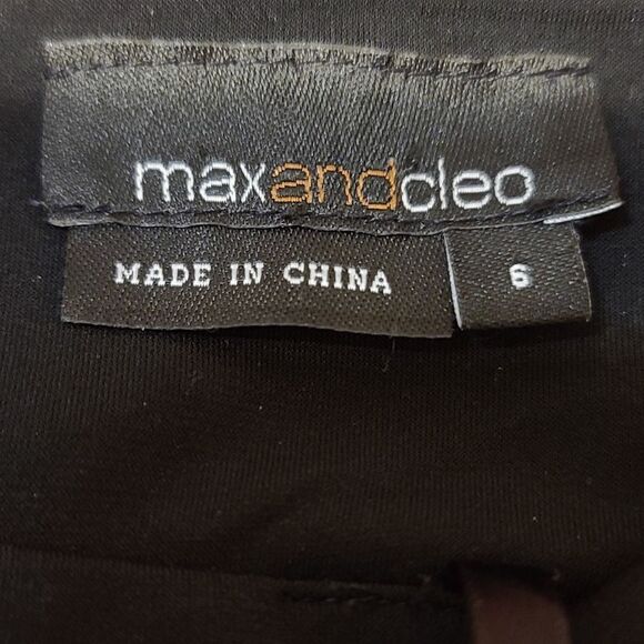 Max & Cleo Halter Dress Floral Orange and Black Size 6 - Picture 4 of 5